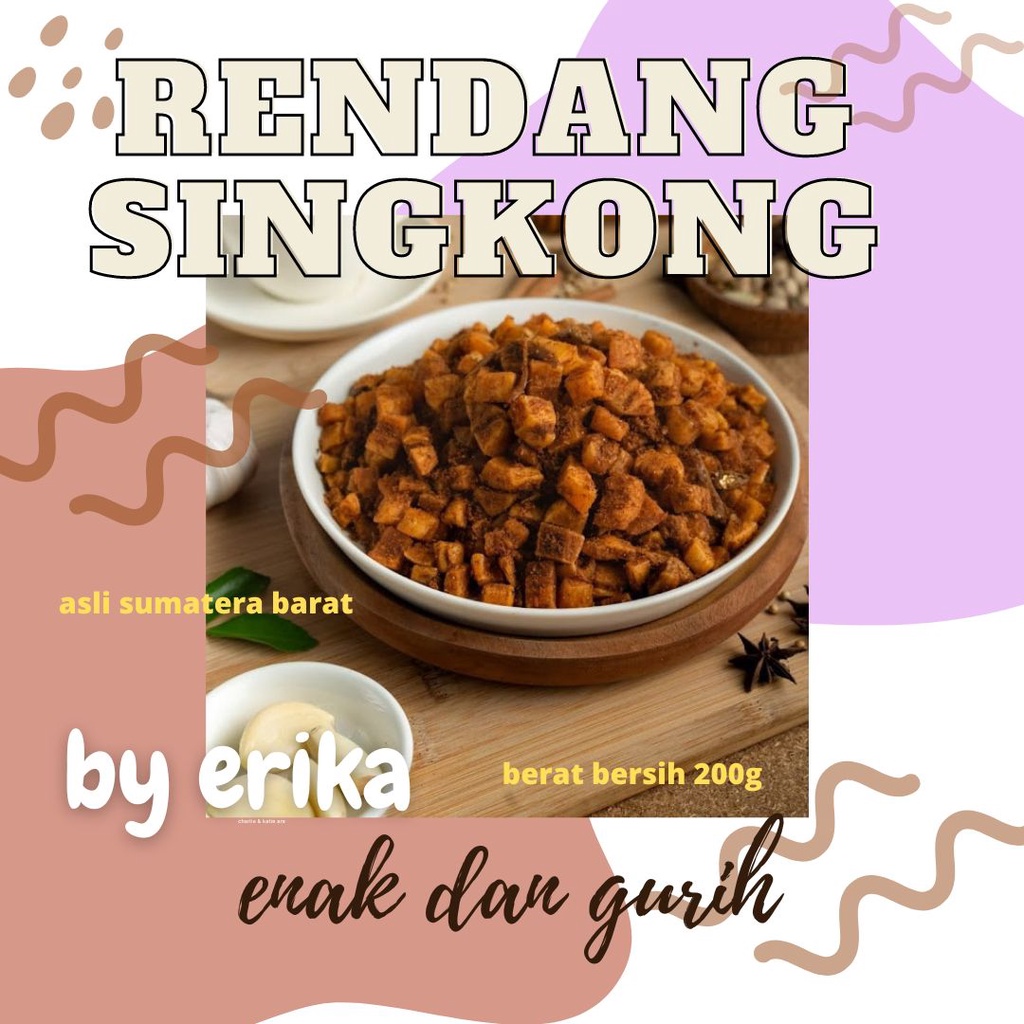 Jual Rendang Ubi Singkong Keripik Singkong Ganepo Erika 200g Shopee