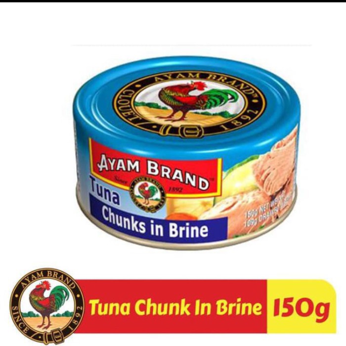 

Ayam brand tuna chunk in brine 150gr can