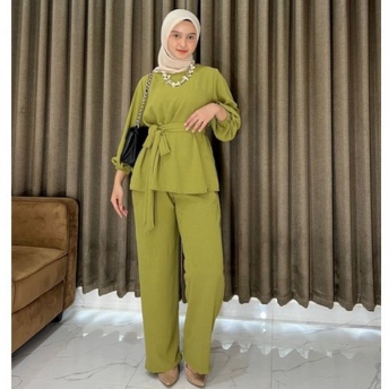 Eira set crinkle tali // setelan crinkle air flow tali // ayra set