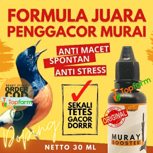 Vitamin Murai Batu Agar Cepat Gacor 30 ML / Vitamin Murai Batu Lomba / Vitamin Murai Trotolan / Vita
