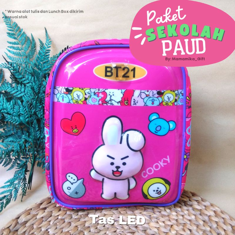 PAKET SEKOLAH ANAK PAUD BTS COOKY TATA CHIMMY / KADO ULANG TAHUN ANAK