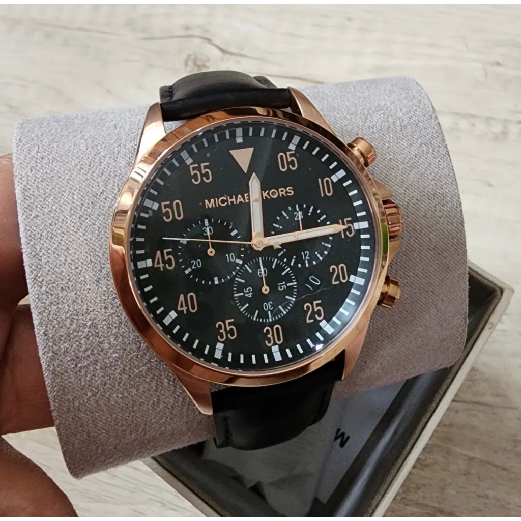 Jam MK8535 Gage chronograph leather black