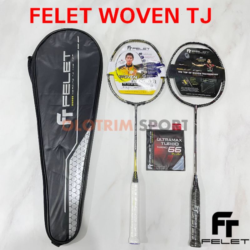 Raket Badminton Felet Woven TJ Power 1000 42lbs 35lbs Original