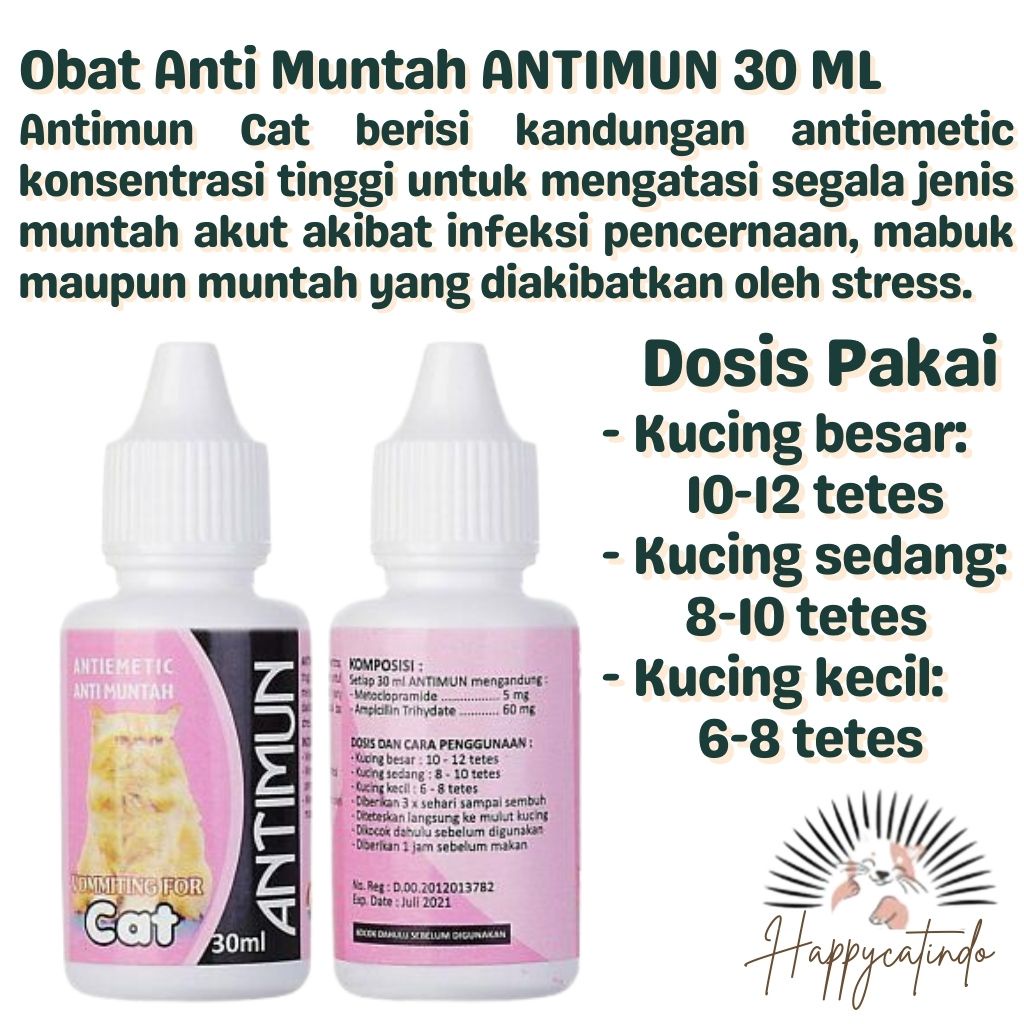 Obat muntah kucing ANTIMUN CAT 30ml