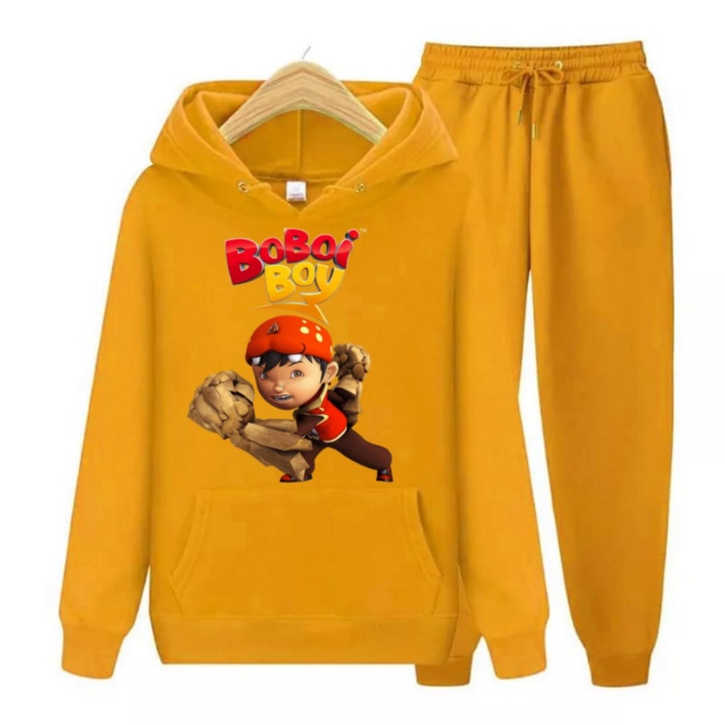 Hzl_outfit Sweater Hoodie Setelan Anak Laki Laki Boboiboy Airbender S.M.XL