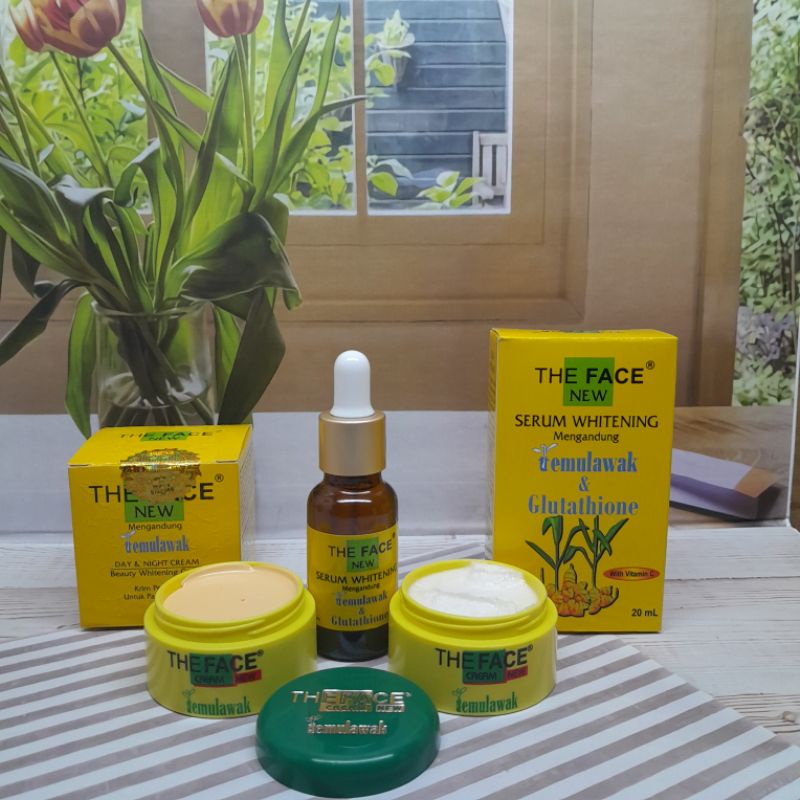 Paket Cream Temulawak The Face 3in1 / Temulawak The Face [cream+serum]