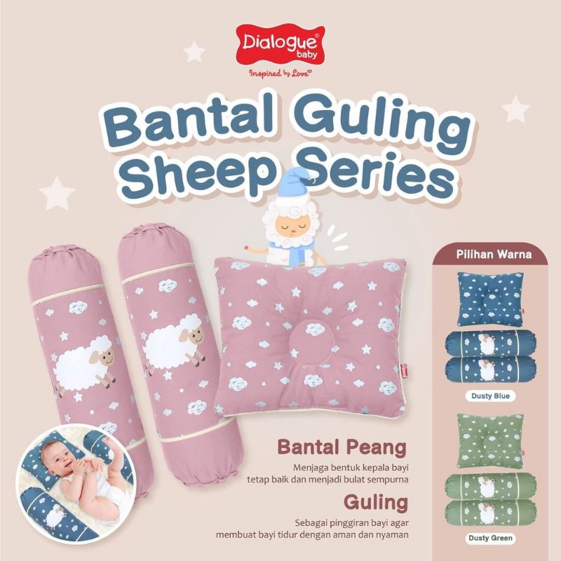 Dialogue Baby Bantal Guling Bayi Set Baby Sheep Series