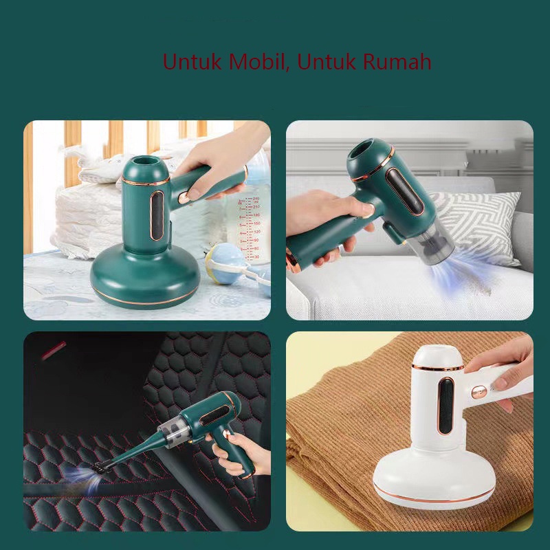 Vacum Cleaner Penyedot Debu 2in1 Debu Dan Tungau Portabel/Home Wireless Carpet Sofa Dust Bin Kamar Tidur Serangga Mite Remover Diisi Ulang