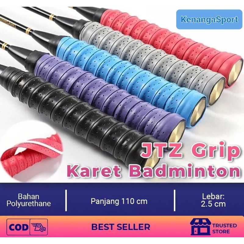 Grip Karet Raket Badminton High Quality - Grip Bulutangkis Polos Lembut di Tangan