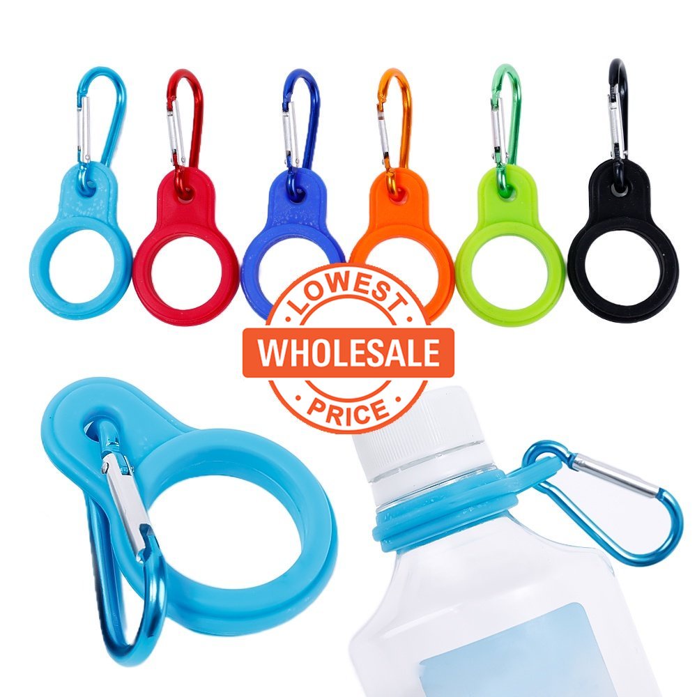 [Harga Grosir]1pc Klip Carabiner Holder Botol Minum Portable Anti slip Bahan Aluminum Untuk Outdoor / Camping / Hiking / Memancing