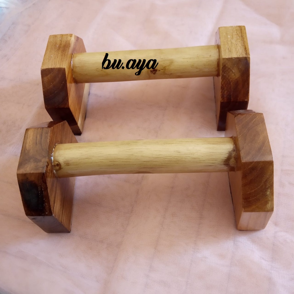 Kalistenik Alat Bantu Hand Stand Push Up Paralet Kayu Wood Parallettes