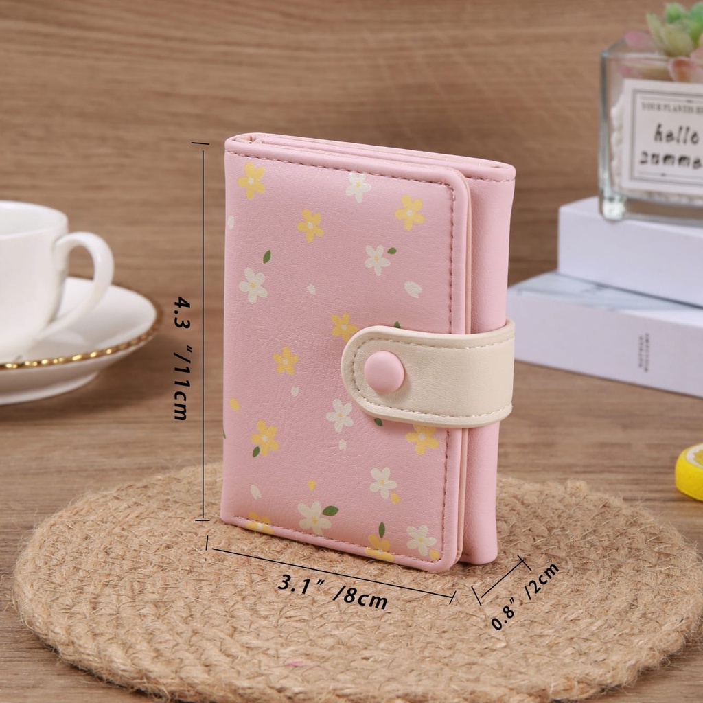 DOMPET LIPAT WANITA BRANDED BATAM SIMPLE MURAH MINI KULIT PINK LUCU MOSIA WA636P3 KEKINIAN KARTU KOIN PENDEK KECIL KOREA REMAJA CEWEK PREMIUM