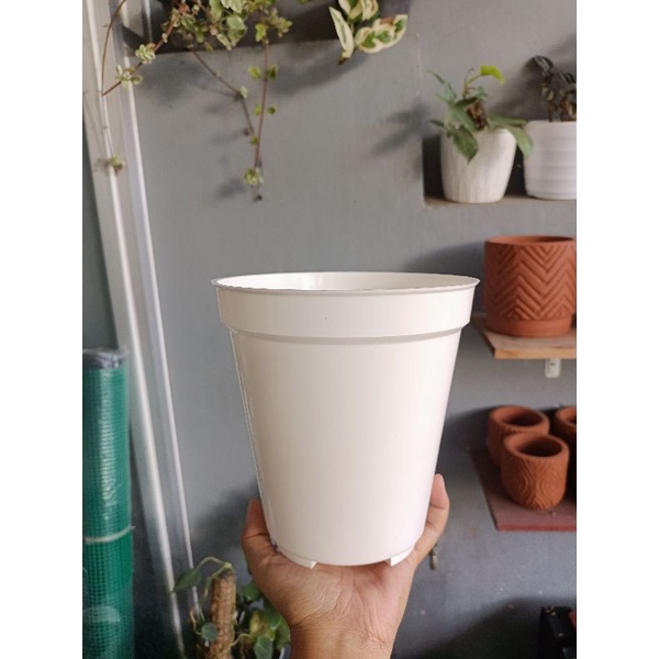Pot SV 16 putih - pot bunga - pot plastik