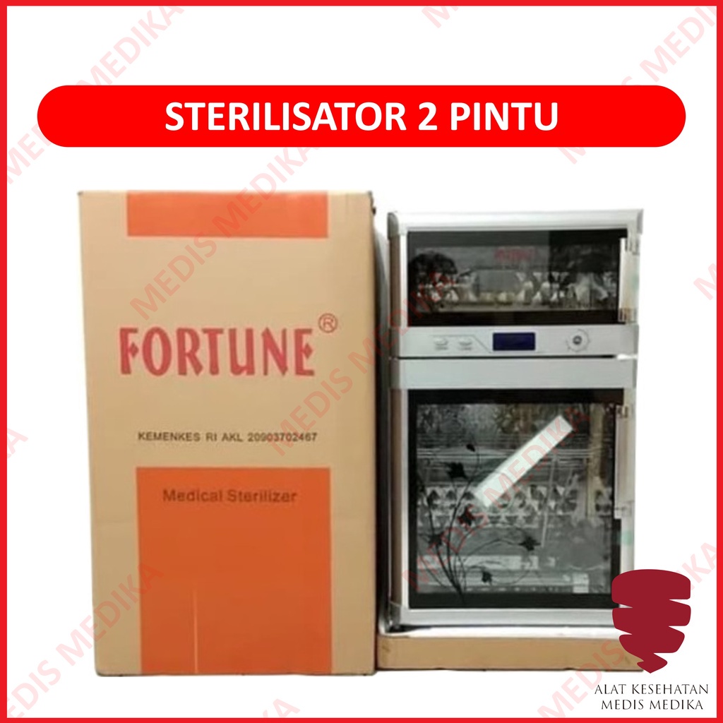 Sterilisator Kering Fortune 2 Pintu Alat Steril Medis Sterilizer Instrument Instrumen