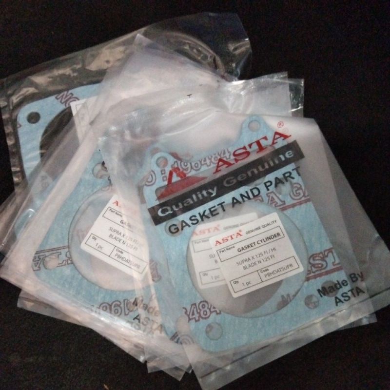 Isi 5 10 Paking Gasket Cylinder Blok Boring Seher Bawah SUPRA X125 HELM IN FI NEW BLADE 125 F1 INJEK