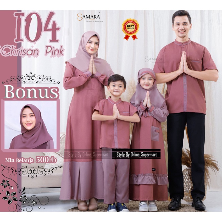 Gamis Couple Sarimbit Busana Muslim keluarga Ori