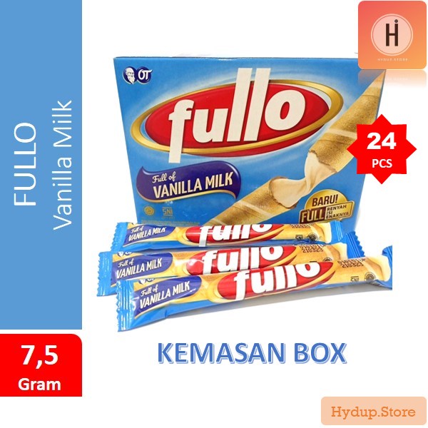 

Fullo Vanilla Milk Box isi 24 Pcs Kemasan 7,5 Gram