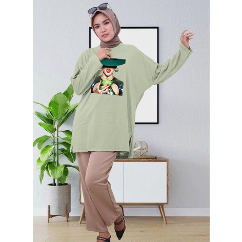 BLOUSE LENGAN PANJANG LD 130CM DTF CEWEK GELAS