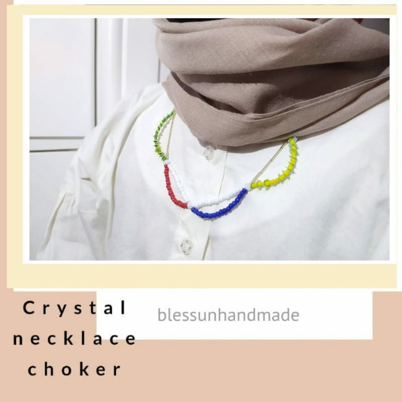 kalung hijab meliuk-liuk by blessun handmade / necklace hijab choker / kalung hijab viral