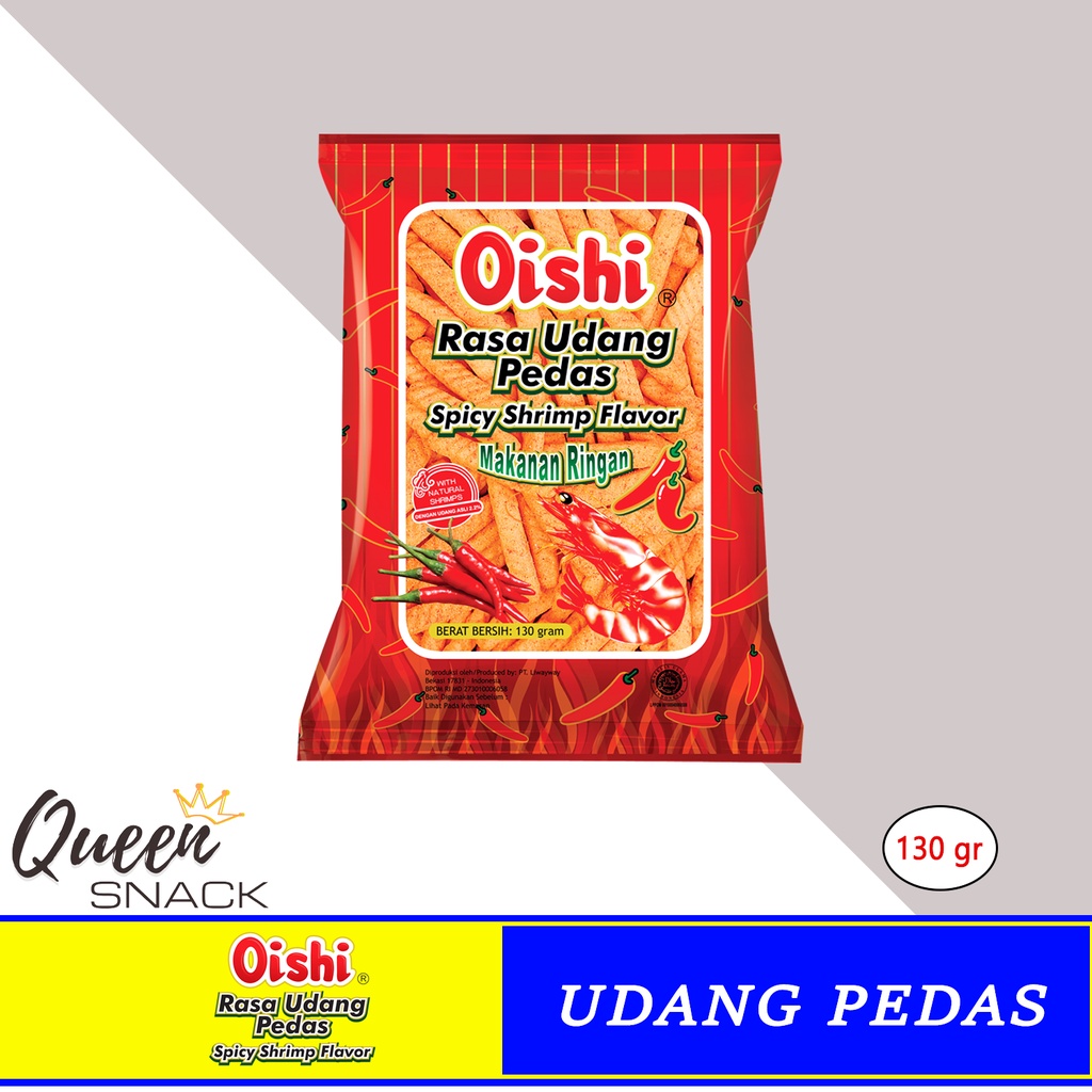 

Oishi Udang Pedas Makanan Ringan Spicy Shrimp Flavour 60gr