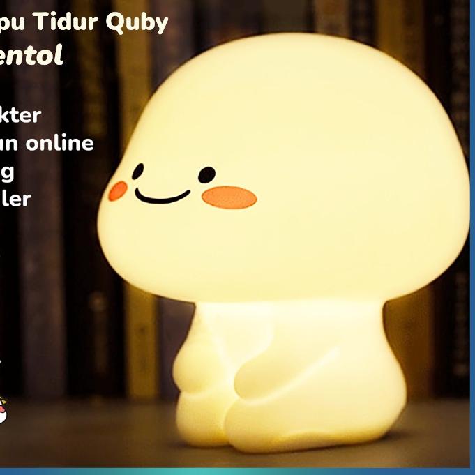 ☀ Quby Lamp Tidur Quby Pentol Lampu Tidur Quby Star Moly Soft Head Touch Dimmer Lamp ♗