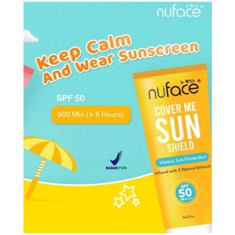 NUFACE SUN PROTECTION SPF50 - NUFACE COVER ME SUN SHIELD ORANGE