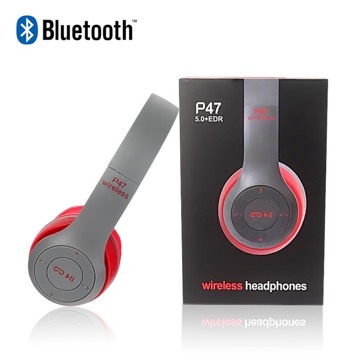 HEADPHONE HEADSET WIRELESS BLUETOOTH P47 PRO BASS