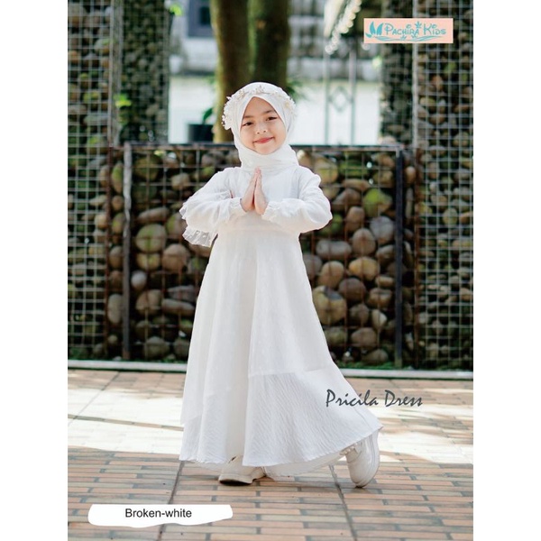 Gamis Pricilia dress by Pachira kids /dress pricilia pachira size 6-10 tahun / pricila dress pachira kids nablfashion