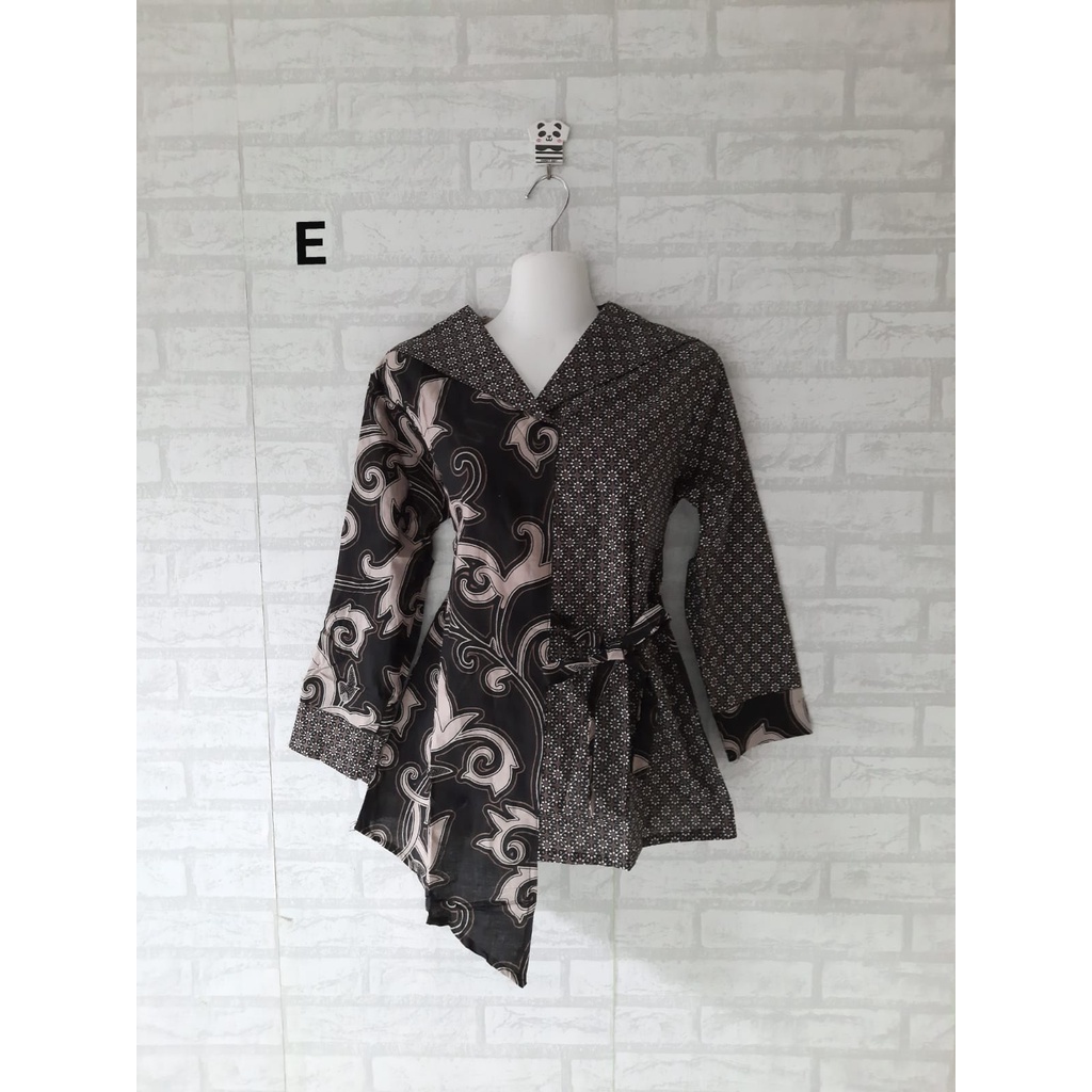 BLOUSE KERJA BATIK MODEL TALI SAMPING