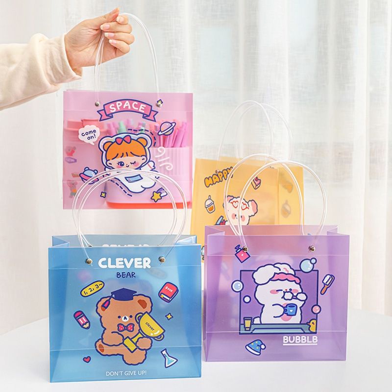 PAPER BAG PVC MINI MOTIF CARTOON / TAS HADIAH MOTIF AESTHETIC PB-38