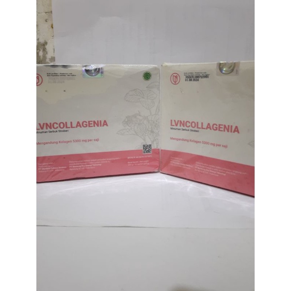 1 BOX ( 10 SACHET ) LVN COLLAGENIA LVN COLLAGEN LVN STROBERI