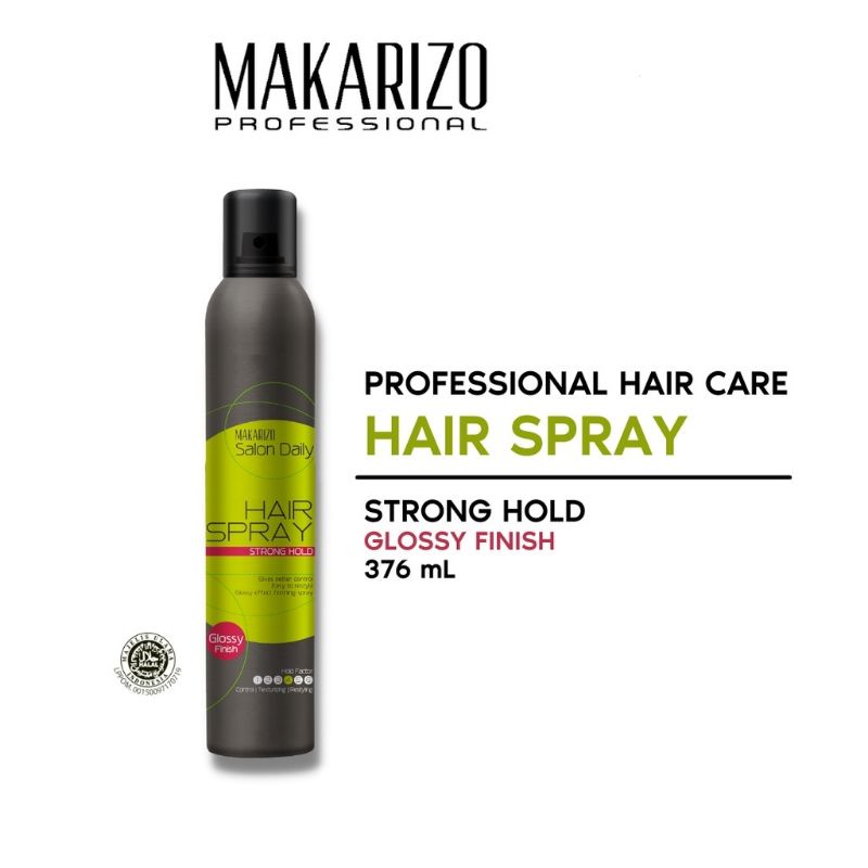 MAKARIZO HAIR SPRAY STRONG HOLD - ROCK SOLID - EXTRA STRONG HOLD 376mL