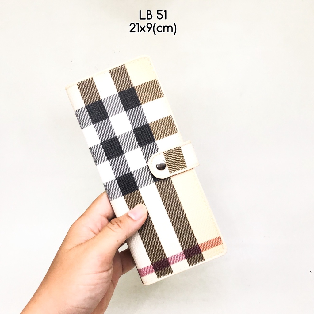 dompet kartu panjang LB51 BRB cream dompet wanita panjang