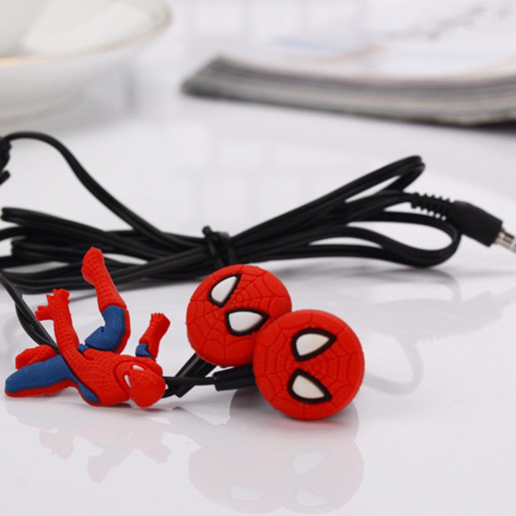 Headphone Kabel Spider-Man In Ear Earphone 3.5mm Headset