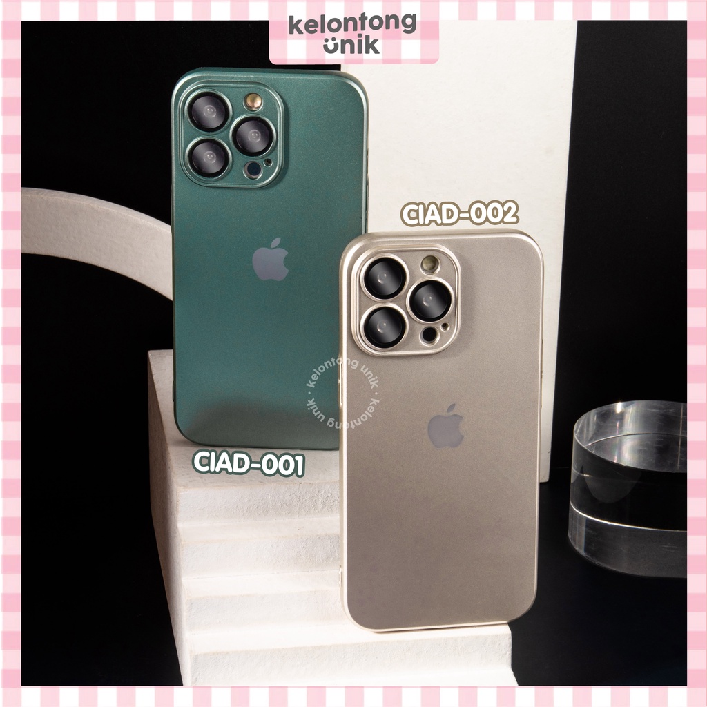 (Seri 1) For iPhone - Metalic Matte Camera Lens Film Protection Case