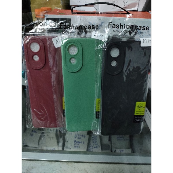 Softcase Oppo A17K Silikon Casing Case Macaron Pelindung Pro Camera