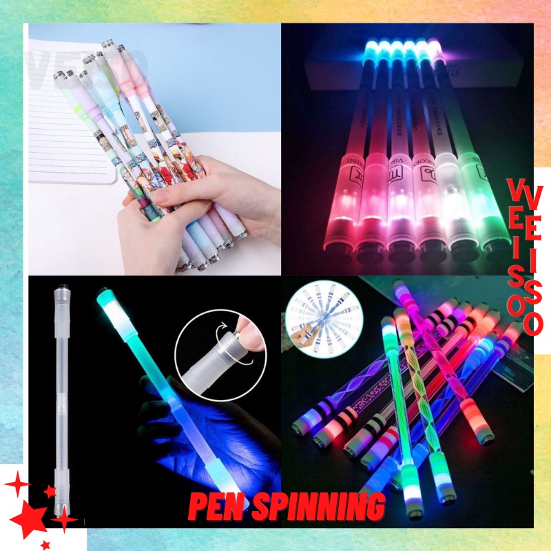 VEISO_Pen Spinning Dengan Lampu | Pulpen Spining LED / Pen Spin Anime