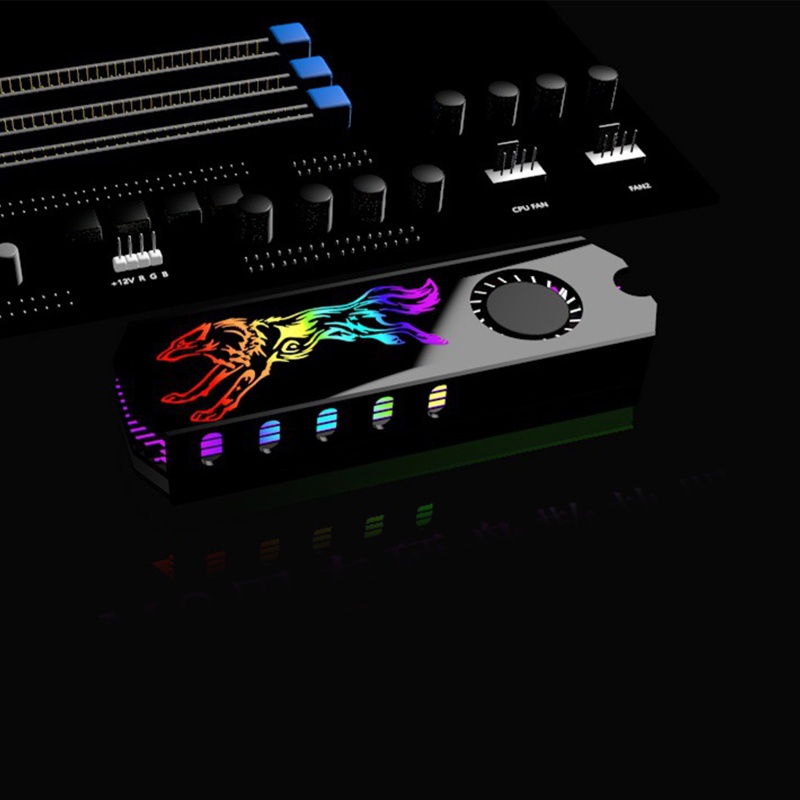 Rompi Pendingin Heatsink zzz M.2 SSD 5V ARGB M2 2280solid State Disk Hard Drive Radiator Dengan Lemak Silikon Hitam