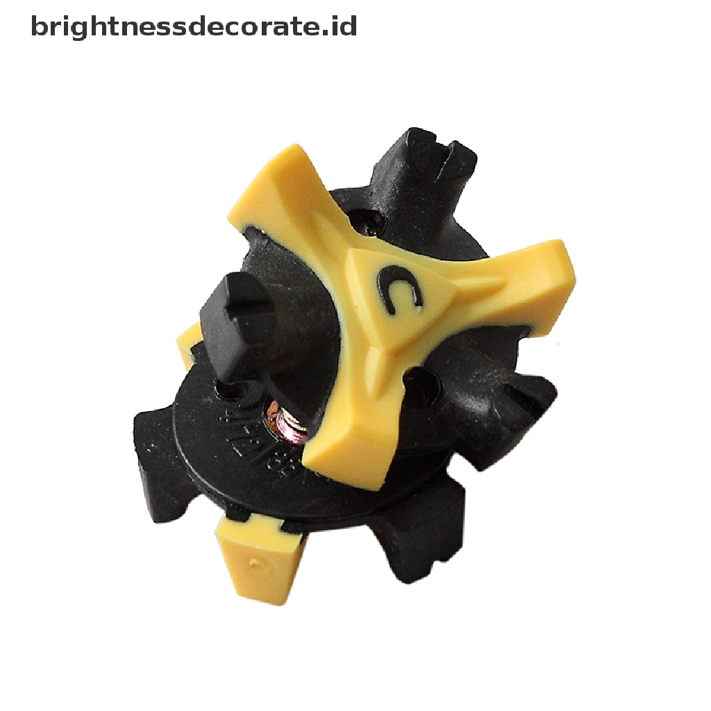 [Birth] 10pcs Hitam+Kuning Easy Replacement Spikes Cleats Sepatu Golf [ID]