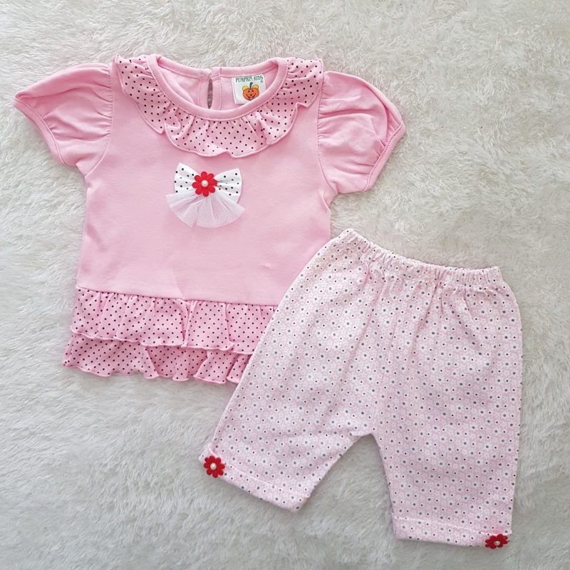 Baju Bayi Polkadot Cola Bear set