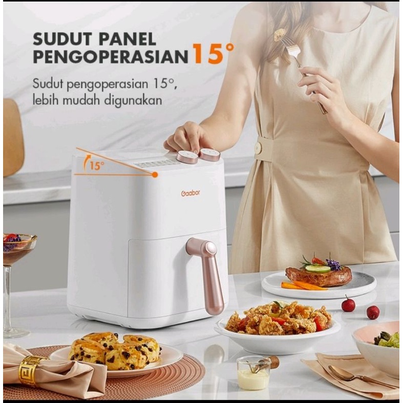 gaabor air fryer 4 liter M4D - penggorengan listrik dual tombol - anti lengket