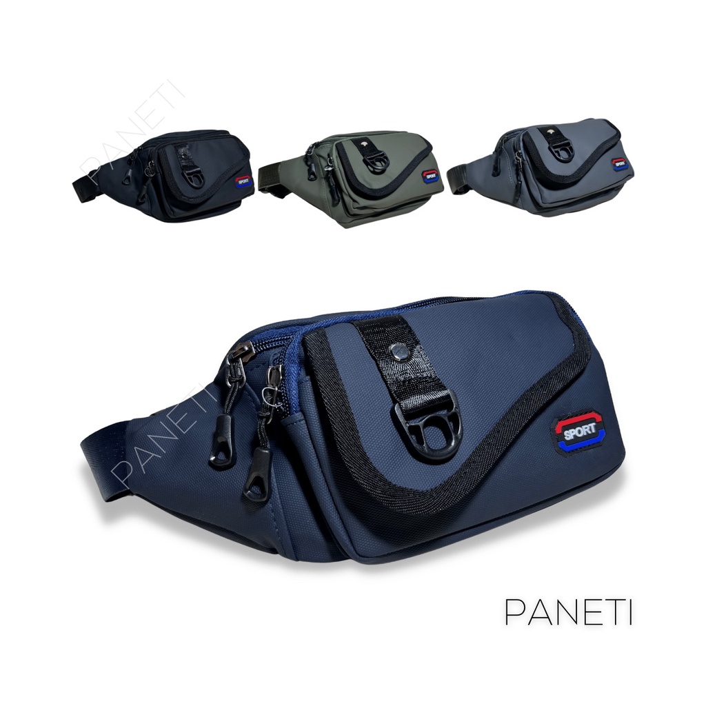 Tas Selempang Pria PANETI Anti Air Sling Bag Pria Waterproof