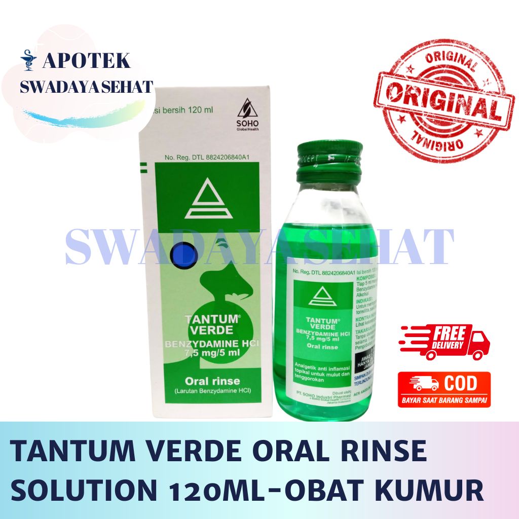 TANTUM VERDE ORAL RINSE 120 ML SOHO Solution Obat Kumur Sakit Tenggorokan Mulut