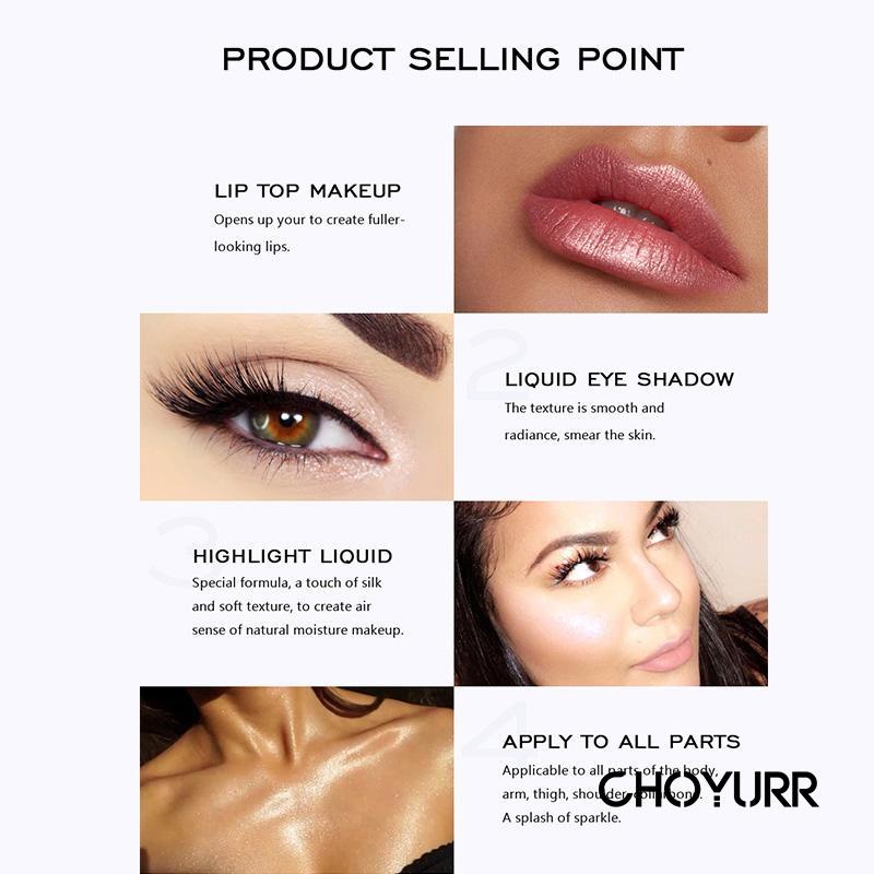【COD】Contour/Brighten/Highlighter/Bronzer Cair Waterproof untuk Mencerahkan Wajah Makeup Kosmetik-CH