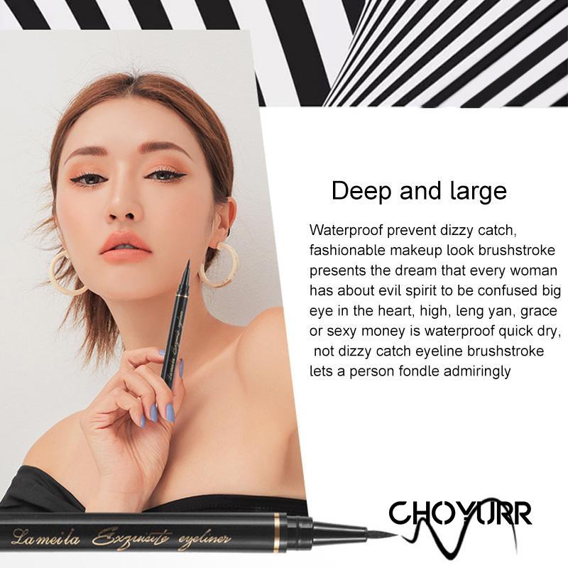 【COD】Eyeliner Hitam Cair Tahan Lama Waterproof Pen Anti Air Non Smudge Quick-Drying Korean Original Murah-CH