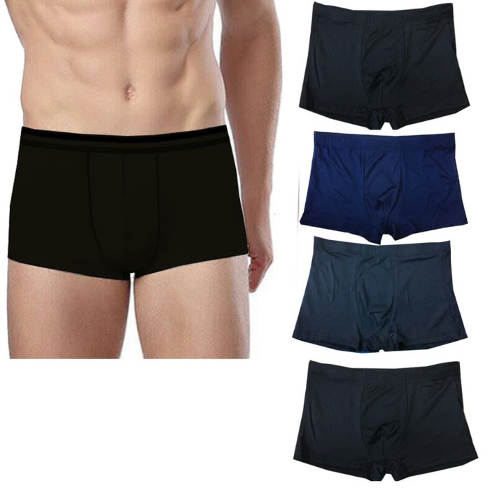 Boxer Vm - Get 4 Pcs - Celana Dalam Boxer Polos - Pakaian Dalam Pria