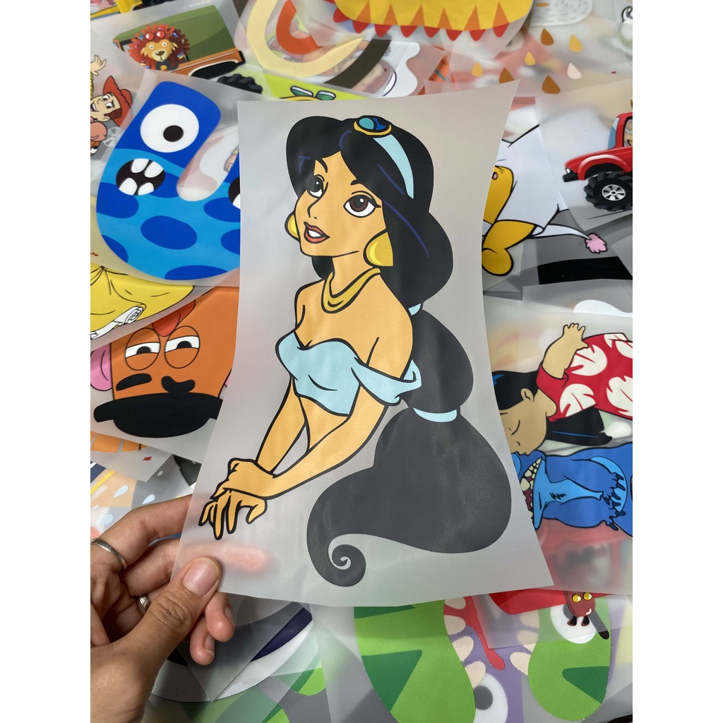 SABLON SETRIKA SABLON DTF PRINTING TEMA KARTUN DISNEY PRINCESS