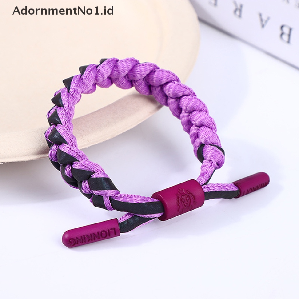 [AdornmentNo1] Gelang Singa Kecil Reflektif Horam Fashion Pasangan Gelang Hitam Dan Putih [ID]