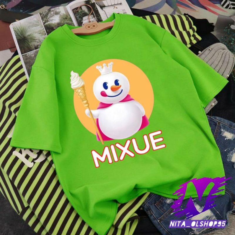 kaos mixue baju anak eskrim mixue