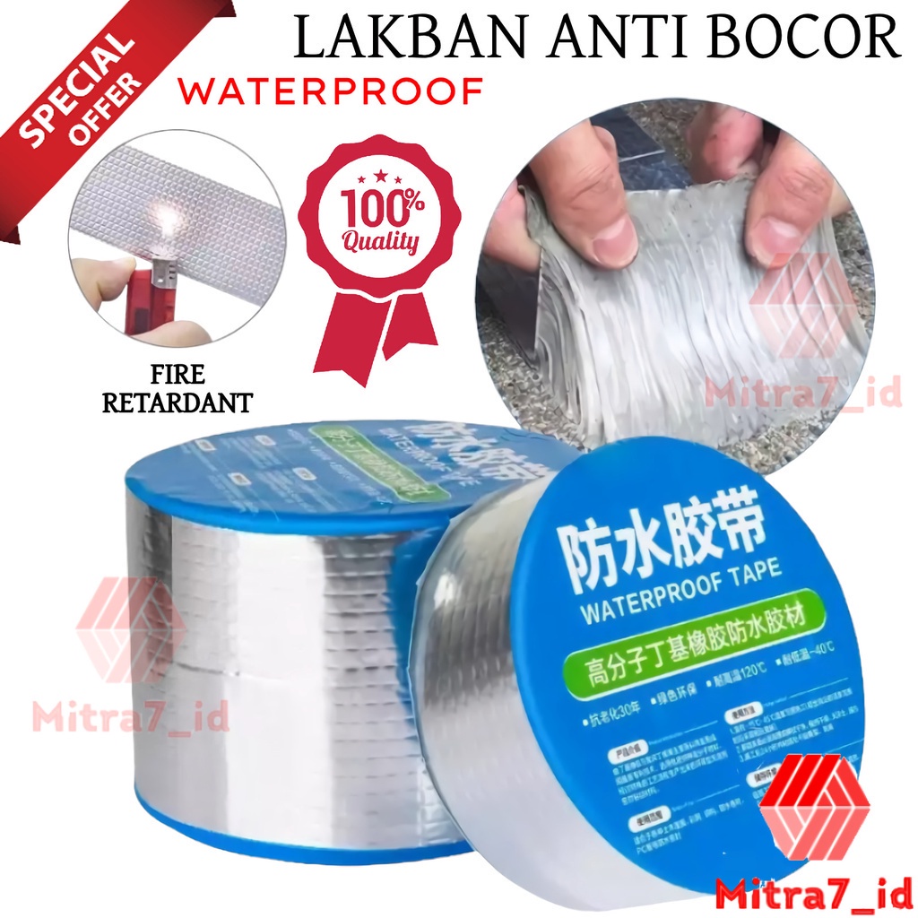 [M7] ALUMINIUM TAPE ANTI AIR 3 METER / LAKBAN ANTI BOCOR 5 METER / TAPE ANTI BOCOR GENTENG / LAKBAN ANTI AIR